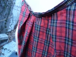 red plaid fairy bow back