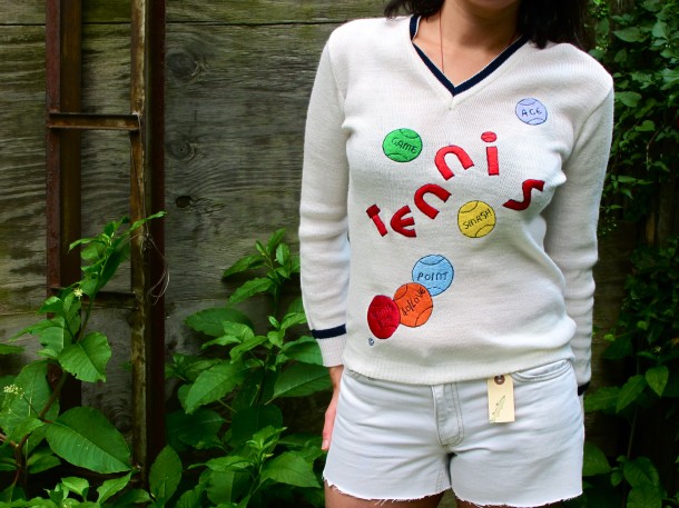vintage tennis sweater