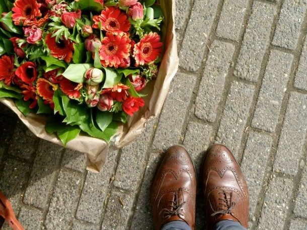 flowers and fancy shoes
